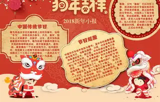 2018元旦春节狗年小报新年寒假手抄报图片素材psd模板下载32.91mb春节元旦手抄报大全节日手抄报