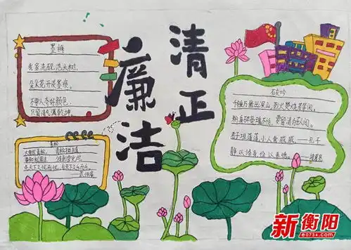 珠晖区茶山坳镇中心学校开展廉洁清风拂校园手抄报比赛活动