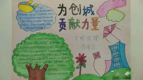 涿职团委丨组织开展创建文明城市主题手抄报评比活动