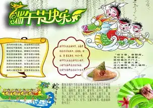 端午节手抄报,这样画简单又漂亮