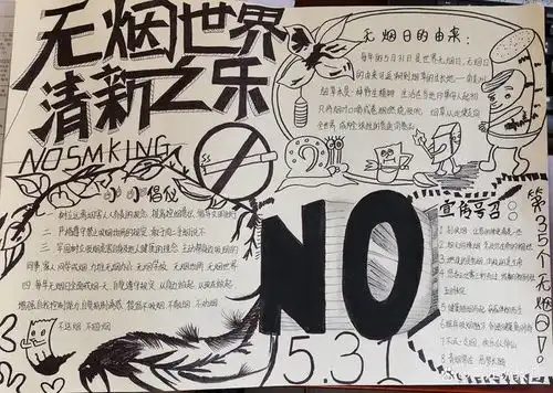 禁烟手抄报世界无烟日,远离香烟,拥抱健康,珍爱生命吸烟网易订阅