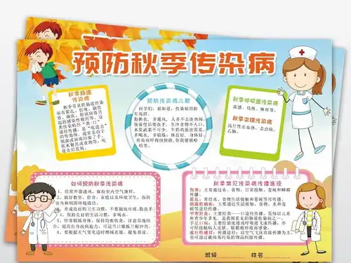 预防秋季传染病小报卫生健康电子手抄报模板图片素材psd下载107.19mb卫生教育手抄报大全安全健康手抄报