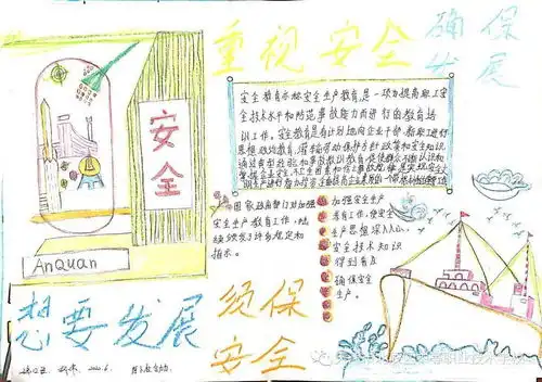 安全生产月手抄报展示