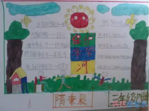 三年级关于保护黄河母亲河的手抄报简笔画怎么画一等奖