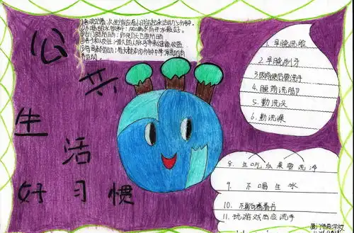 关于公共生活好习惯手抄报图片大全