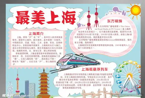 上海小报我爱家乡祖国手抄报设计图