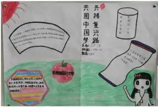相约中国梦手抄报