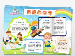 有趣的汉字学生电子手抄报读书汉字语文小报图片模板psd设计图下载语文手抄报大全编号18891956
