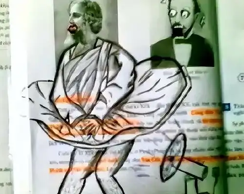 00后学生给课本换头,画风清奇,网友调侃课本涂鸦还是保守了