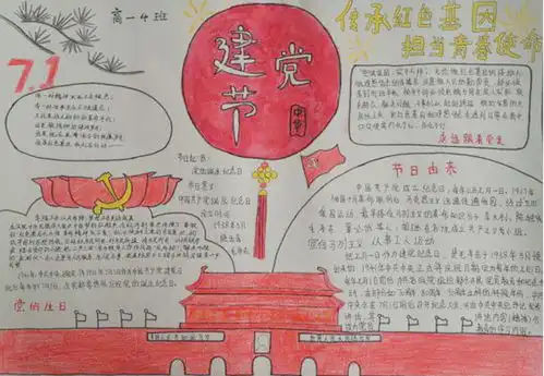 潢川一中团委举办传承红色基因,担当青春使命主题手抄报比赛