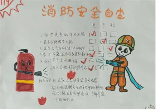 这幅火灾逃生示意图有点萌