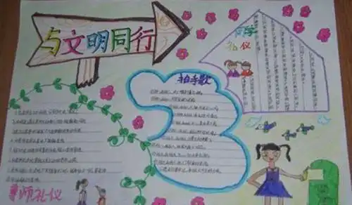 与文明同行手抄报内容