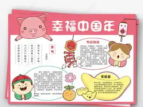 原创2019幸福中国年手抄报迎新年春节快乐猪年手抄报中国年电子小报手抄报模板图片下载