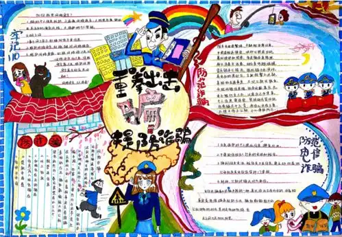 就差你一票快来评选温溪镇最美反诈骗手抄报