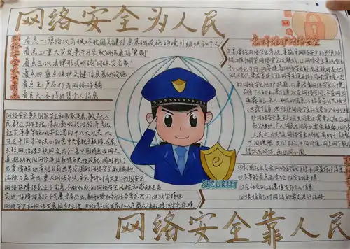 有关计算机网络的手抄报,漂亮又唯美网络安全的手抄报大全