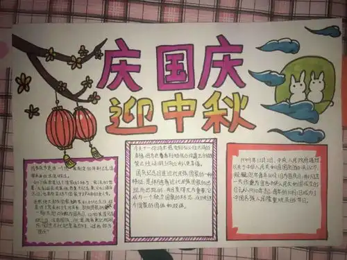迎国庆,颂祖国昌黎一中学生手抄报作品展