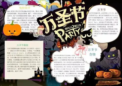 万圣节超酷炫手抄报来袭,中英文都有,转给孩子