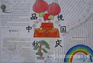 庆中秋贺国庆手抄报