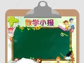数学小报趣味数学乐园手抄报知识小报竖版图片模板下载