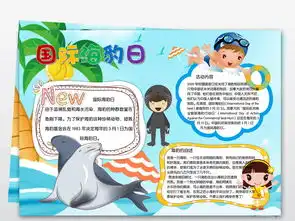 word黑白线条涂色保护海洋精灵海豹日手抄报小报图片模板worddoc设计图下载爱护动植物手抄报大全编号19200767