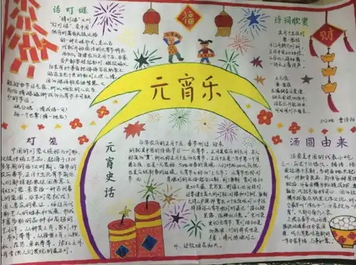 三年级元宵乐手抄报内容