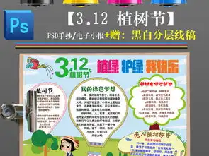 黑白线条涂色312植树节环保绿色手抄报小报图片素材psd模板下载80.91mb植树节手抄报大全节日手抄报