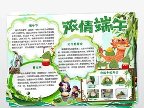 浓情端午节小报学习包粽子手抄报电子小报图片模板psd设计图下载端午节手抄报大全编号17813763