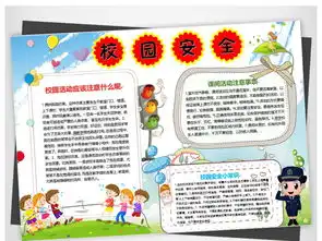 可爱卡通校园安全小报手抄报word模板图片素材worddoc下载9.94mb校园安全手抄报大全安全健康手抄报