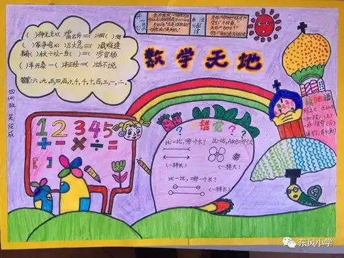 东风小学四年级数学组举行手抄报制作比赛