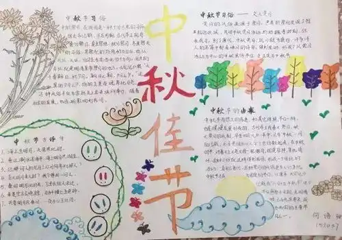 中秋节手抄报来了模板古诗词好句好段作文范文等,为孩子收藏