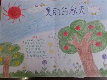 关于秋天的手抄报图片秋姑娘