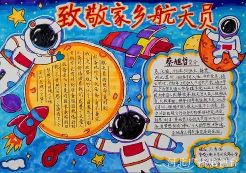 衡水市小学生手抄报向家乡航天员致敬