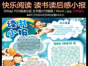 简单漂亮快乐阅读亲子阅读读书小报电子小报图片素材psd模板下载156.41mb其他大全读书手抄报