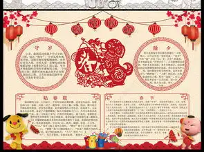 2018狗年春节新年电子小报手抄报班报图片模板下载