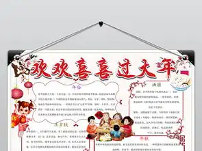 剪纸欢喜过年春节小报手抄报word模板图片素材wps下载1.99mb春节元旦手抄报大全节日手抄报