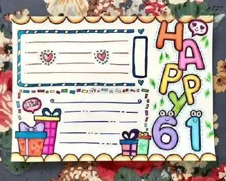 超棒2021年六一儿童节手抄报模板,可打印