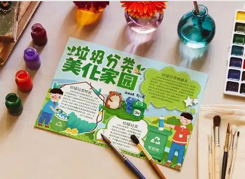 垃圾分类环保绿色家园小报手抄报模版word模板下载小报