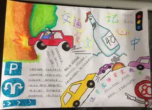 五年级交通安全记心中手抄报