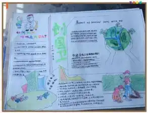 上饶市第六小学创国卫手抄报评比活动