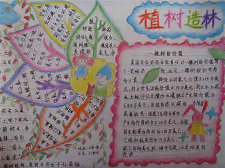 保护环境手抄报植树造林