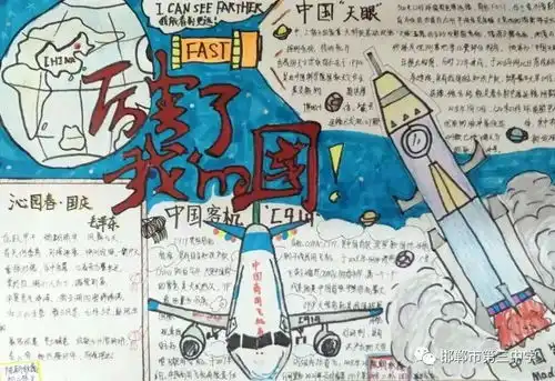 邯郸市第三中学教育集团初二年级举办厉害了,我的国手抄报比赛活动