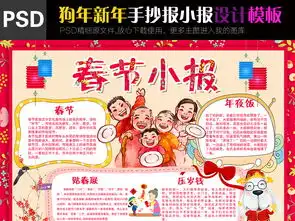 2018元旦春节狗年小报新年寒假手抄报图片素材psd模板下载29.12mb元旦手抄报大全节日手抄报
