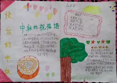 中秋节手抄报一年级