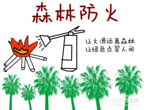森林防火手抄报图片