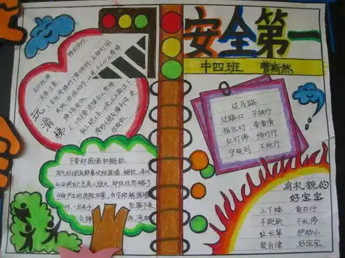 帮忙找几张好看的安全小报主题字大内容美观