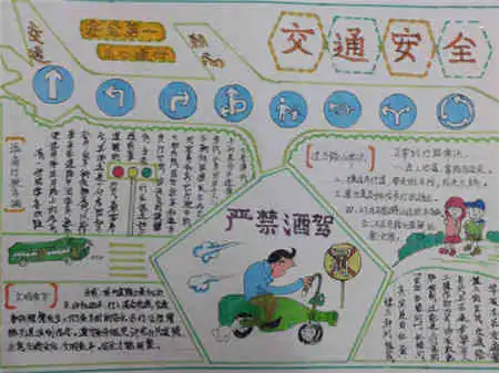 交通安全手抄报汽车不是一刹就停的