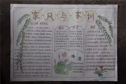 舞钢市中小学生我的家风家规手抄报大赛获奖作品展示第二期