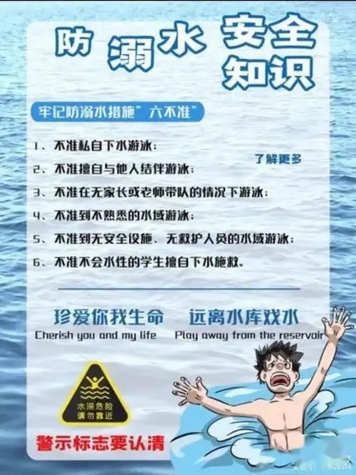 珍爱生命,预防溺水贺进中心学校六年级防溺水安全教育