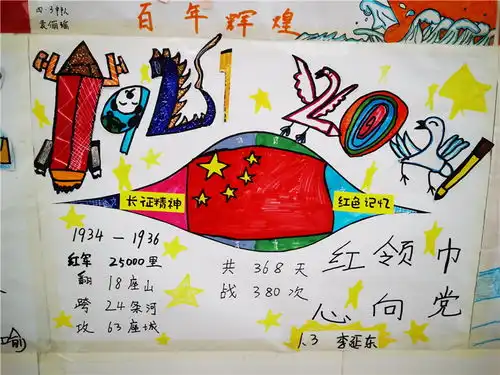 星海艺校开展童画数学,童心爱党主题数学手抄报活动