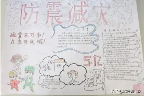防震减灾手抄报内容抗震救灾地震手抄小报